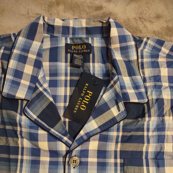 Polo Ralph Lauren P199RL Birdseye 100% Cotton Woven Sleepwear Top ~ Large - Picture 4 of 7